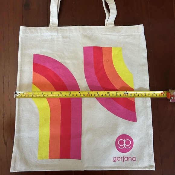 New Gorjana Canvas Bag  15” H x 14.5”W  Drop 9” Good thick canvas - Picture 3 of 6